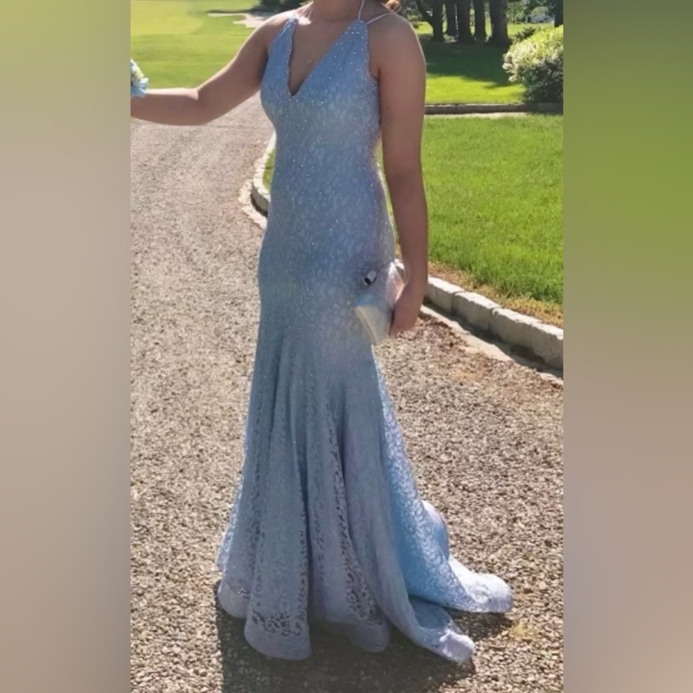 Blue prom dress